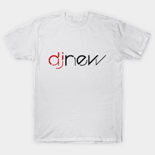 DJ New Logo - Red and Black T-Shirt T-Shirt